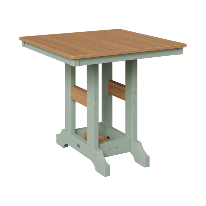 Table de salle à manger à hauteur de comptoir 33 po Berlin, Écume de mer, écume de mer, H 35,5 po x l 33 po x P 33 po