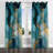 Turquoise Gold Infused Marble II - Modern Blackout Grommet Curtain - 1 panel-1015159915-1015325555
