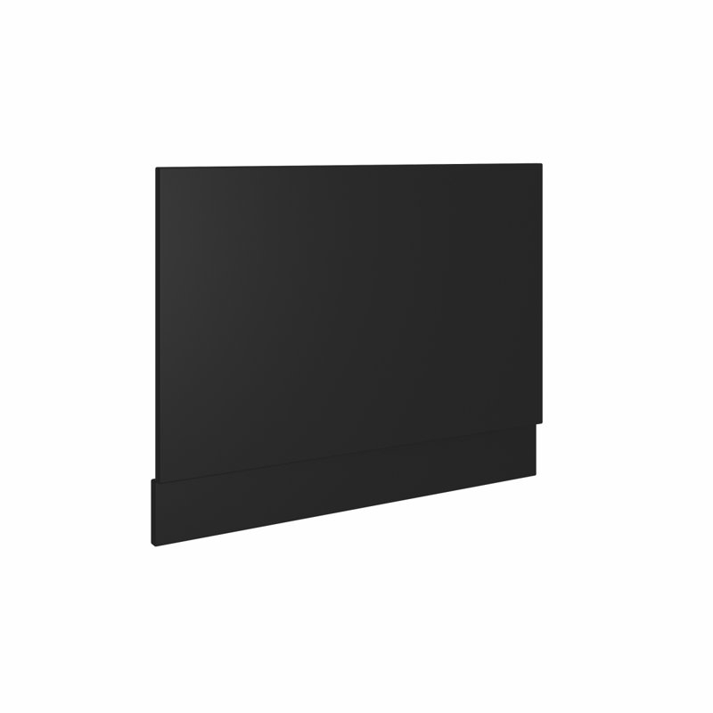 Modern Bathroom MDF Wooden Bath Adjustable 750Mm End Panel, Matt Black
