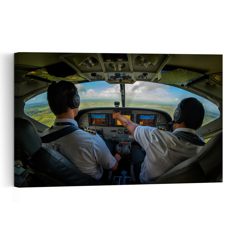 Pilots Flying High Abstract Contemporary Landscape Nature Wall Art Print by Rooswandy Juniawan - Print, 30.48cm H x 45.72cm W