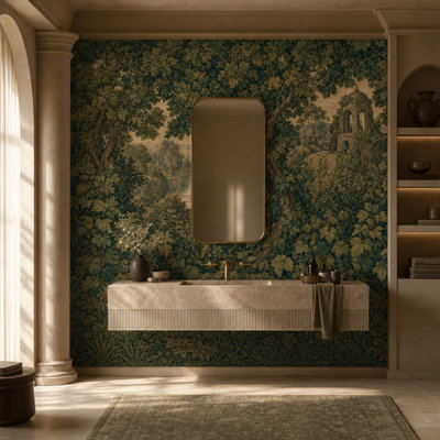 Antique Scenic Mural Wallpaper Vintage Tapestry European Countryside Removable Wall Decor
