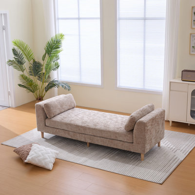 Upholstered Accent Bench With Two Pillows