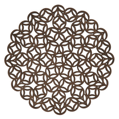 Napperons ronds avec motif découpé au laser (ensemble de 4)