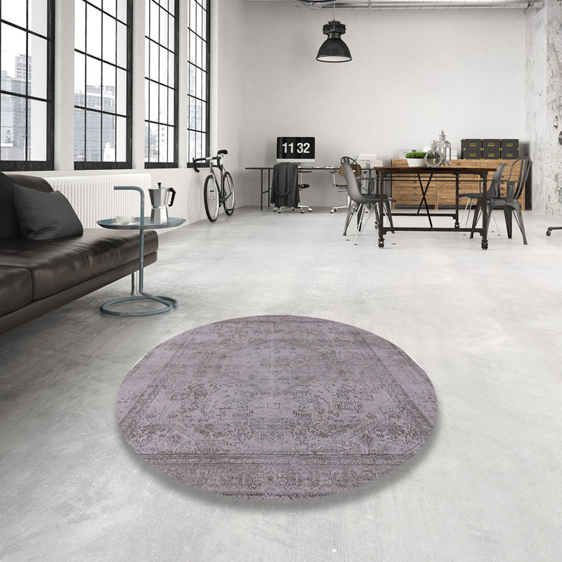Tapis oriental gris, Rond 8 pi