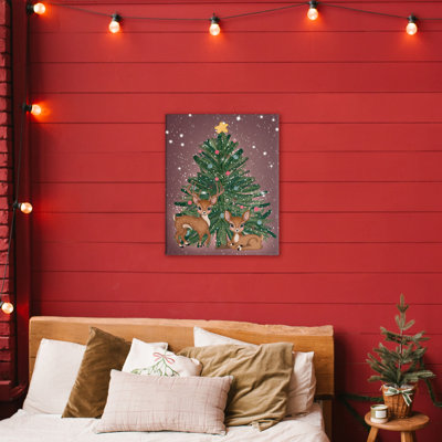 Arbre de Noël, toile de chevreuil amusante, conception par Drew McInerney