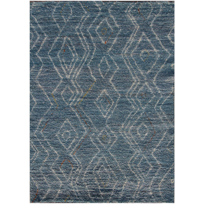 Geometric Hand Knotted 127cm X 182cm Area Rug