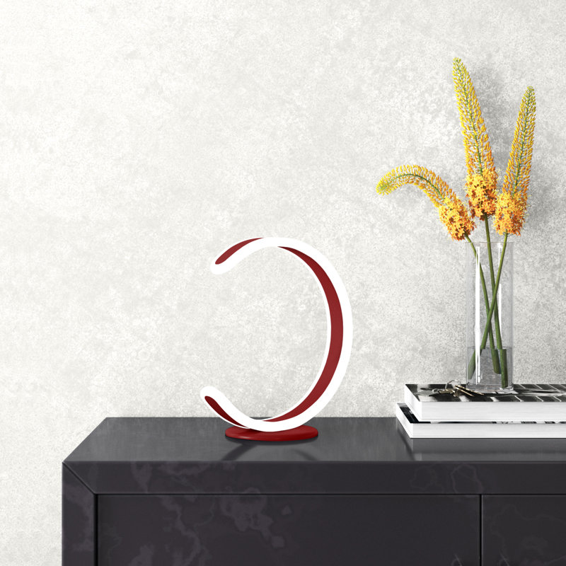 Lampe de table 12,5 po Aureli, Rouge
