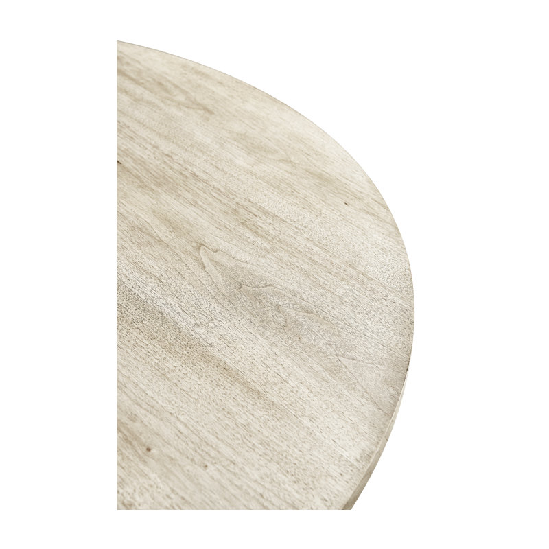 Solar Oval Solid Wood Dining Table, Bleached Walnut