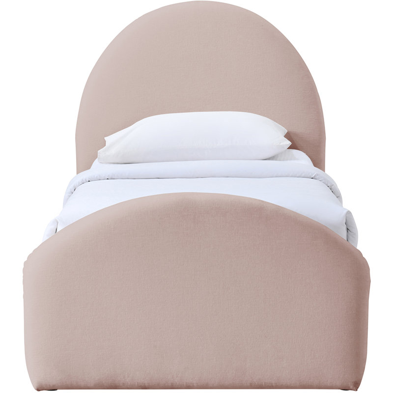 Lit gigogne en tissu Chiu Chenille, Tissu chenille rose
