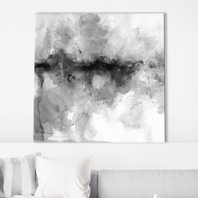«Island Mist» par Carol Robinson - Peinture, L 18 po x H 18 po, Toile tendue