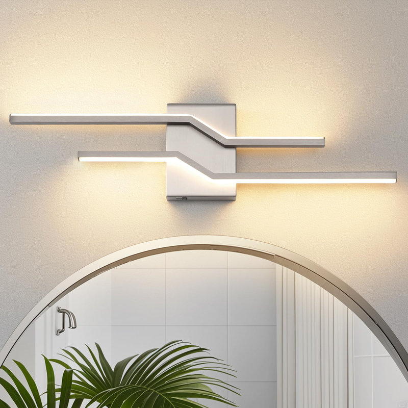 Luminaire de salle de bain à intensité variable à DEL avec 5 températures de couleur réglables, Nickel brossé
