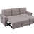 Reversible Sleeper Sectional Sofa With Storage Chaise, USB Charging Ports And Pocket-317083527