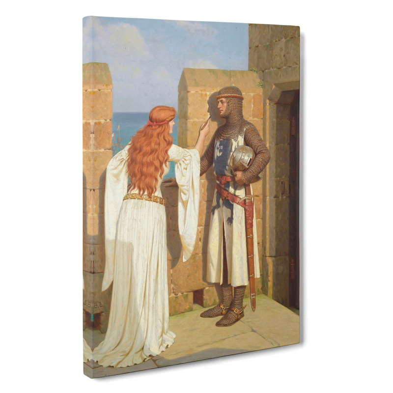 The Shadow by Edmund Leighton - Wrapped Canvas Painting, 50cm H x 35cm W x 3cm D