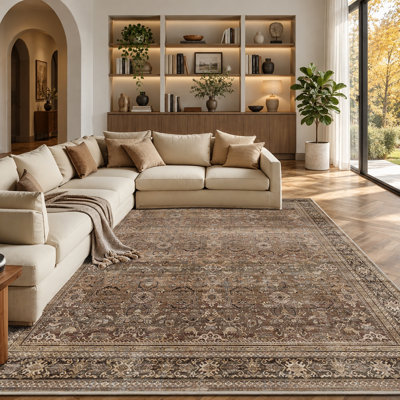 Tapis délavé lavable, antidérapant et doux