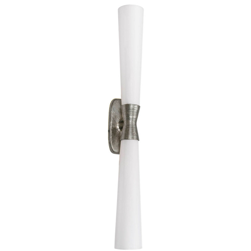 Whitney 2 Light Wall Sconce, 31.5" H x 6" W x 7" D, Silver