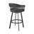 Robinett Swivel Counter or Bar Height Bar Stool with Arms and Footrest in Faux Leather and Metal-713352355-717185949-713352358