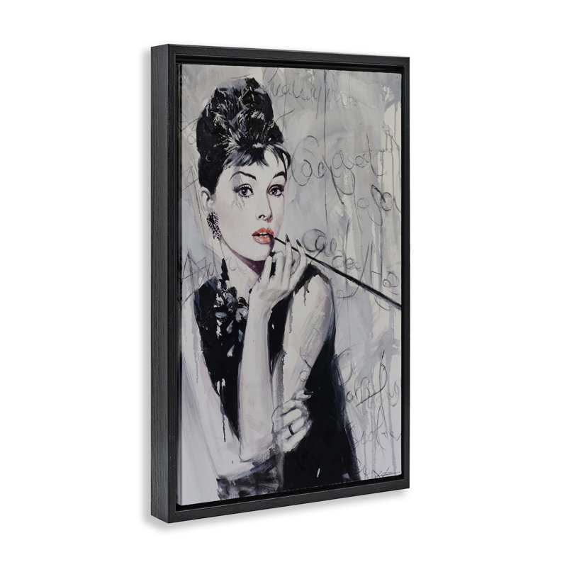 Cadre flottant audacieux et classique Audrey, design par Lucille Lee, Cadre flottant noir de jais, H 25 po x l 17 po