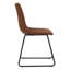 Faaliliu 46 cm H Upholstered Faux Leather Full Back Dining Chair-606177431