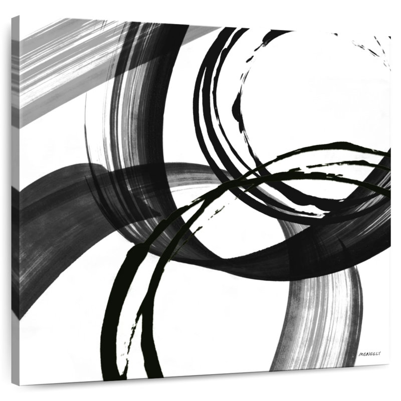 Noir et blanc II, H 16 po x l 16 po