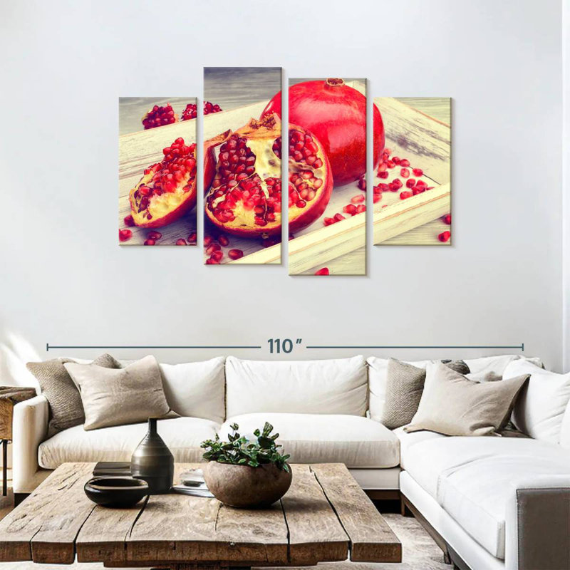Yarlin Ripe Pomegranate, 48" H x 75" W