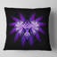 Mauve vif en fleur fractale noire - coussin imprimé abstrait-30719657-30719661