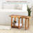 Adjustable Shower Bench Stool For Inside Shower – 31.7'' Wood Bathroom Bench With Storage Shelf, Built-In Handle & Shower Head Holder, Waterproof