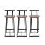 Ensemble de 3 tabourets de bar, hauteur comptoir. Noir et brun noyer Sièges ergonomiques confortables. Fabrication en métal, capacité de 220 lb. Polyvalent pour de multiples réglages. Design moderne. 3 tabourets faciles à assembler, brun