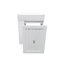 Meuble-lavabo de 20 pouces avec lavabo en céramique, armoire de rangement en panneau de fibres à densité moyenne avec tiroir, tablette latérale et poignée argentée - meuble-lavabo moderne peu encombrant pour les petites salles de bain