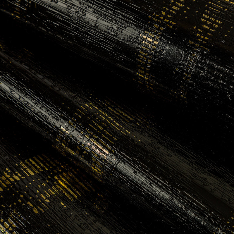 Les Plumes 30' L x 27" W Wallpaper Roll, Onyx