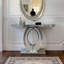 Grande console à miroir en forme d'olive avec miroir