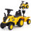 Licensed Caterpillar Kids Ride On Tractor With Removable Trailer Horn & Engine Sounds Led Lights