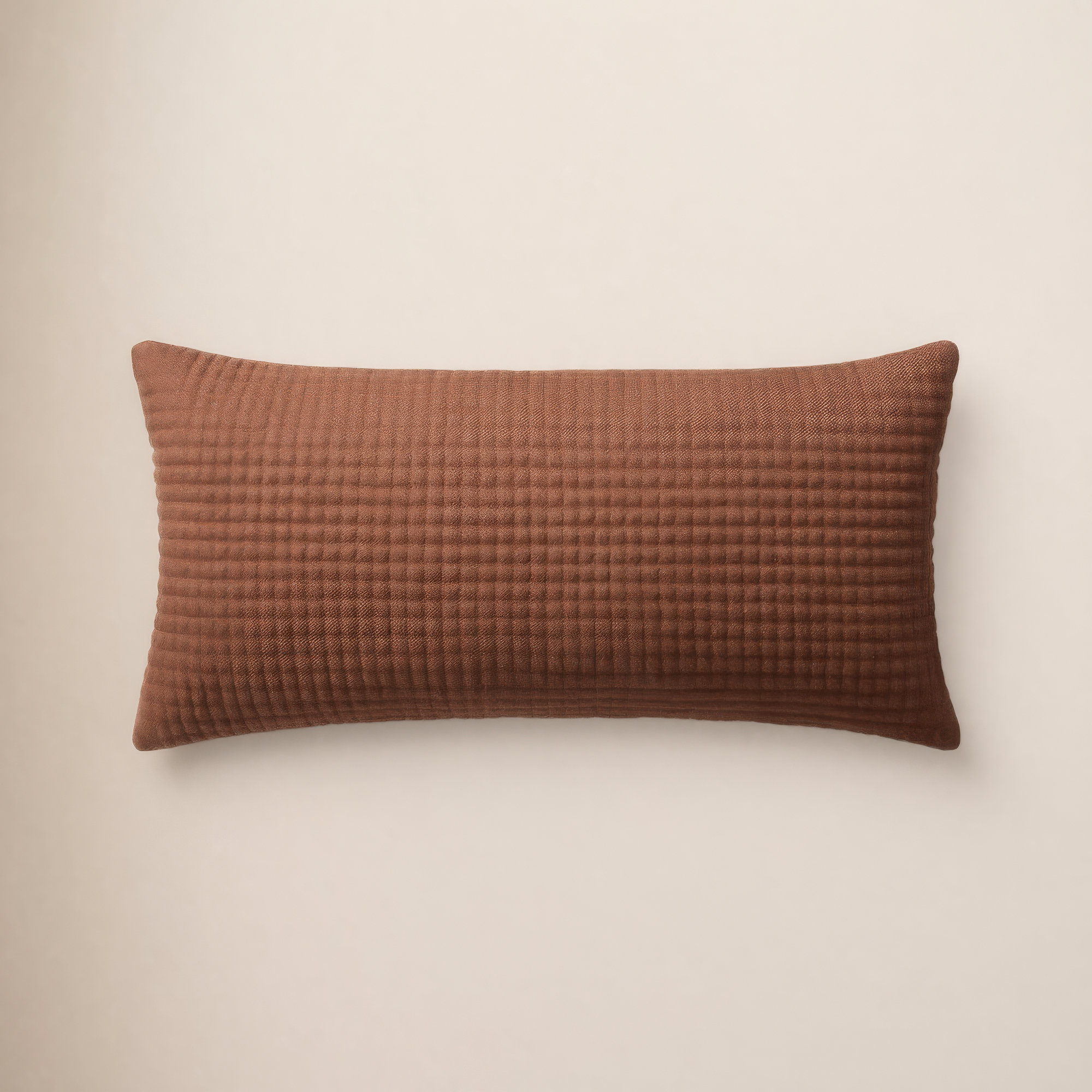 Jeremiah Brent x Loloi Christopher Accent Pillow, Rectangular 27"H x 12"W, Rust, Down / Feather