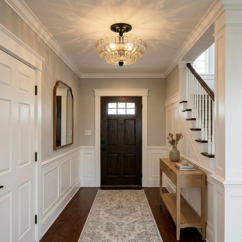 Whitecap Glass Semi Flush Mount
