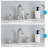 Bathroom Faucet 2 Handle Brushed Nickel Bathroom Sink Faucet Widespread 3 Hole 360° Swivel Spout Modern Sink Basin Faucets 8 Inch