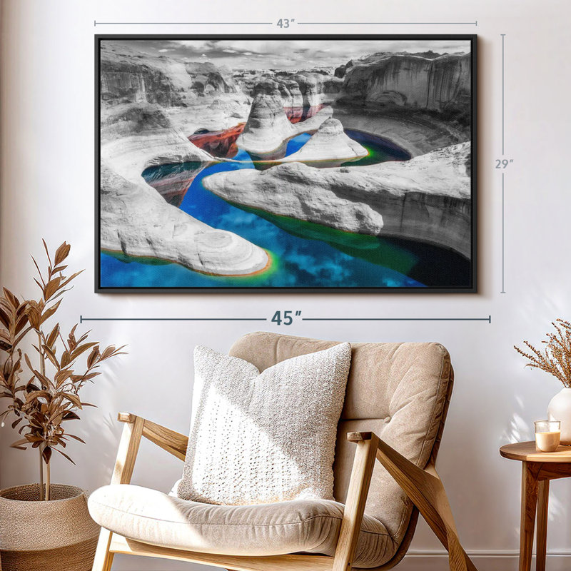 Impression sur toile Grand Canyon River Pop, H 43 po x l 29 po
