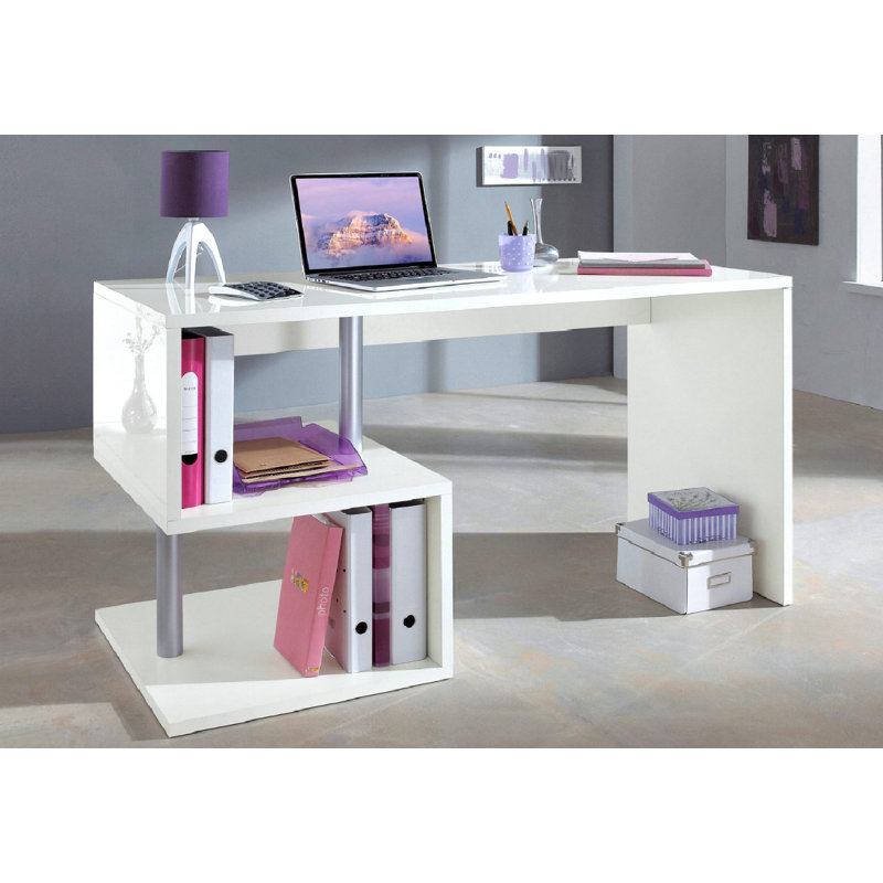 Clara Computer Desk, White
