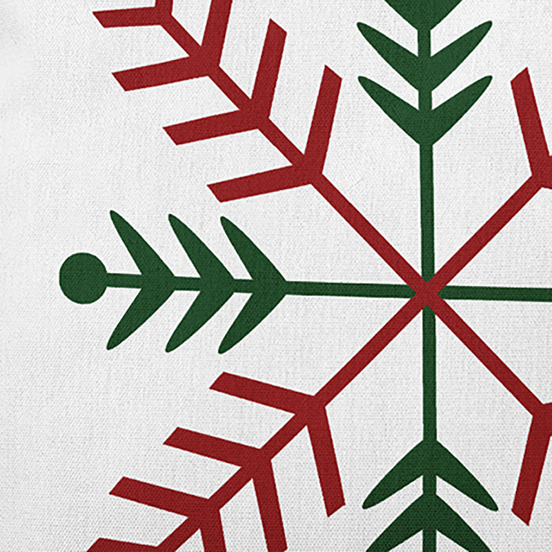 Coussin décoratif intérieur / extérieur Winter Glow Snowflake, Carré H 20 po x l 20 po
