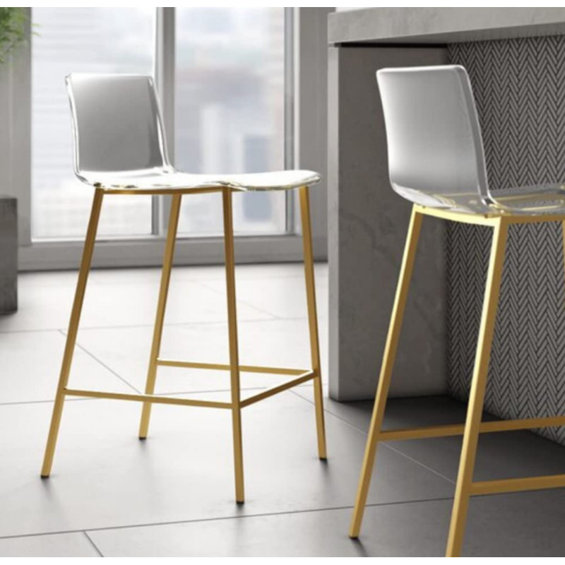 Tabouret de comptoir Krasimira Melissa, Doré, 1