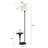 57.5'' Floor Lamp With Table, Vintage Standing Floor Lamp With Tray & Foot Switch, Bulb Included, Living Room & Bedroom