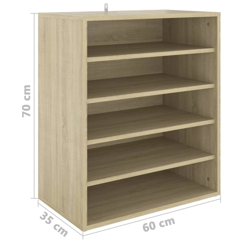 10 Pair Solid Wood Shoe Storage Cabinet, Oak
