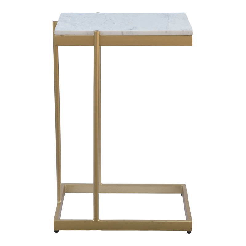 Brigitte Marble Top Frame End Table