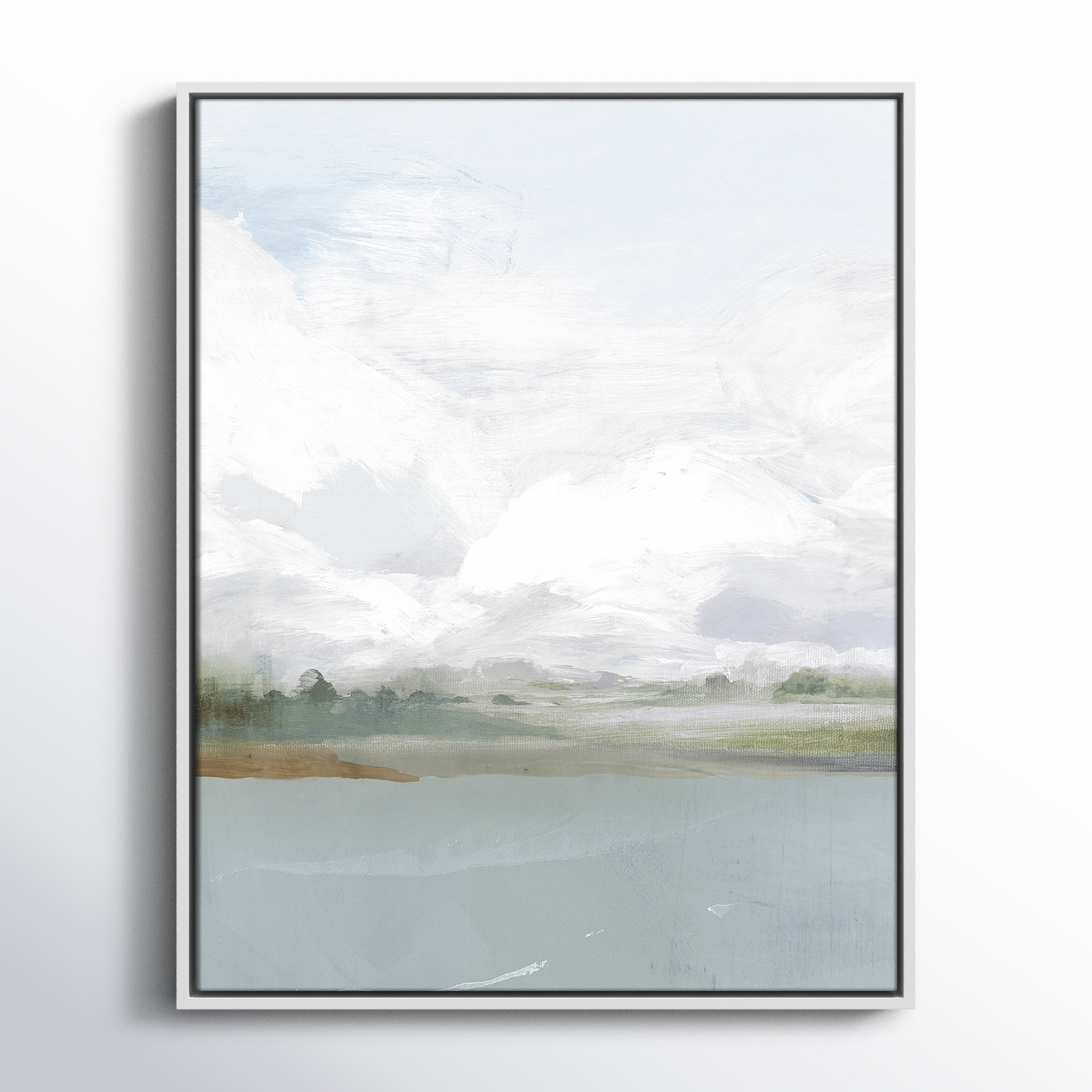 All Shore Painting, 29.5" H x 23.5" W, White