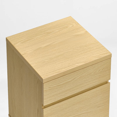 Warm Wood Mobile File Cabinet, Rolling Storage Cabinet with Wheels for Home Office