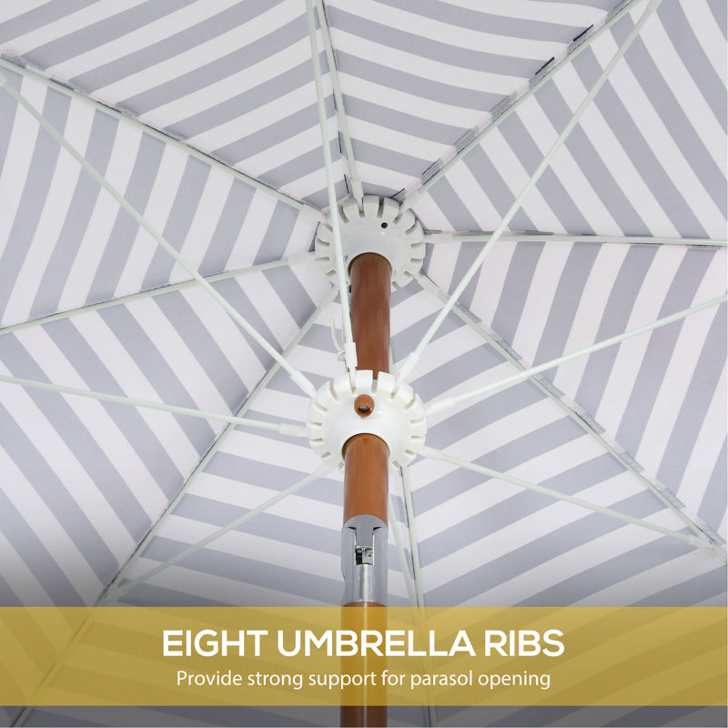 Parasol de patio d'extérieur 7 x 7 pi avec inclinaison, évent et parasol de table de marché avec volants et volants Outsunny