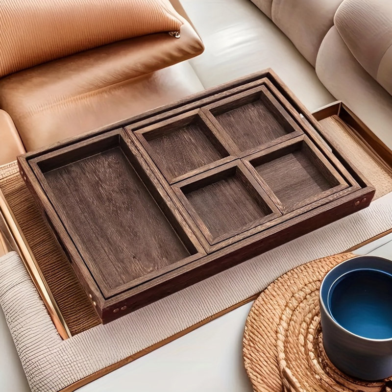 HKFUYULINTECHLIMITED Tray Solid Wood Divided Serving Dish