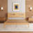 Gerrita Solid Bamboo and Metal Platform Bed with Integrated Headboard-670962500-651781915