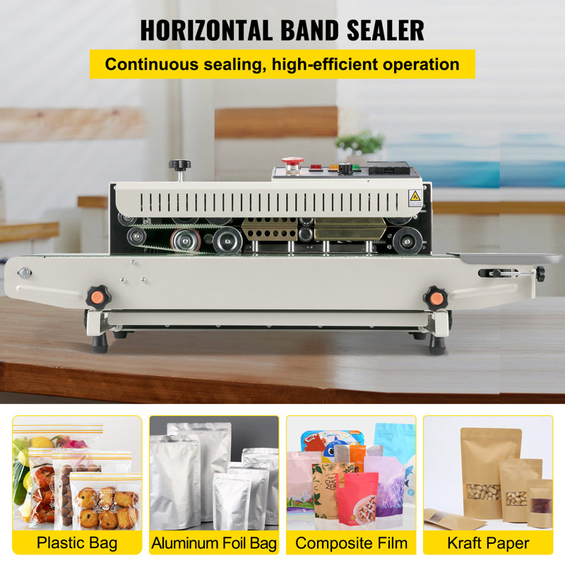 Continuous Bag Band Sealing Machine FR770A Horizontal Bag Sealer with Digital