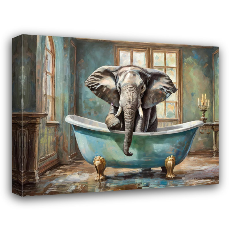 " Elephant Bathtub ", 20" H x 24" W