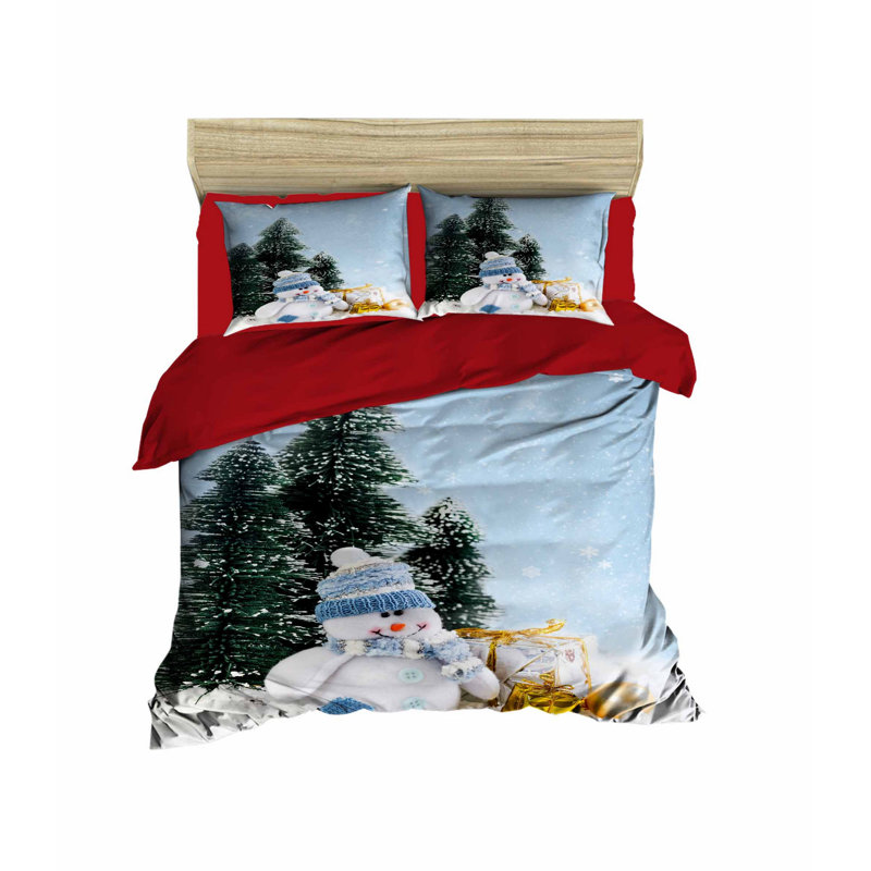 Elsa Blue/Green 140 TC, 200 x 220 cm - 2 Pillowcases 50 x 70 cm
