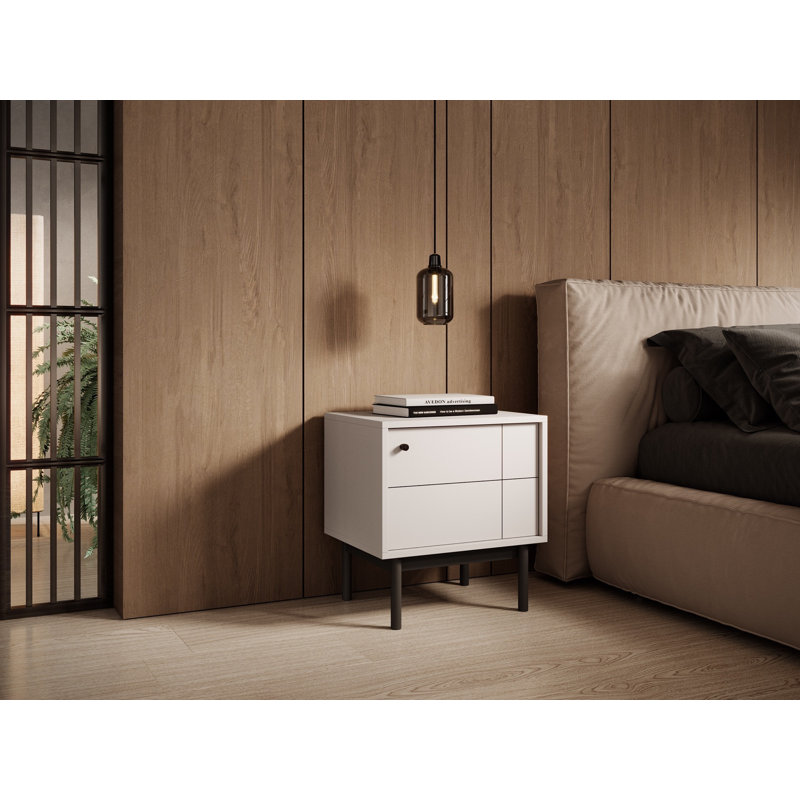 54cm W Manufactured Wood Bedside Table